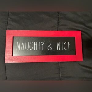 Rae Dunn Naughty & Nice Christmas sign